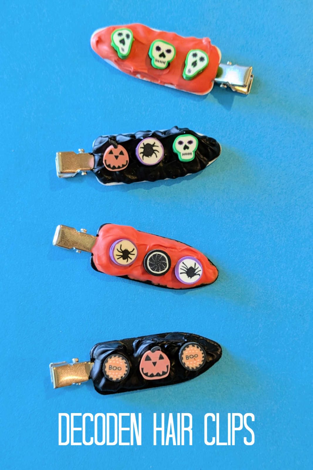 Get ready for Halloween with spooky cute Halloween hair clips for kids! This easy and fun DIY project uses whipped cream glue, Halloween-themed embellishments, and your creativity to create unique and stylish hair accessories.