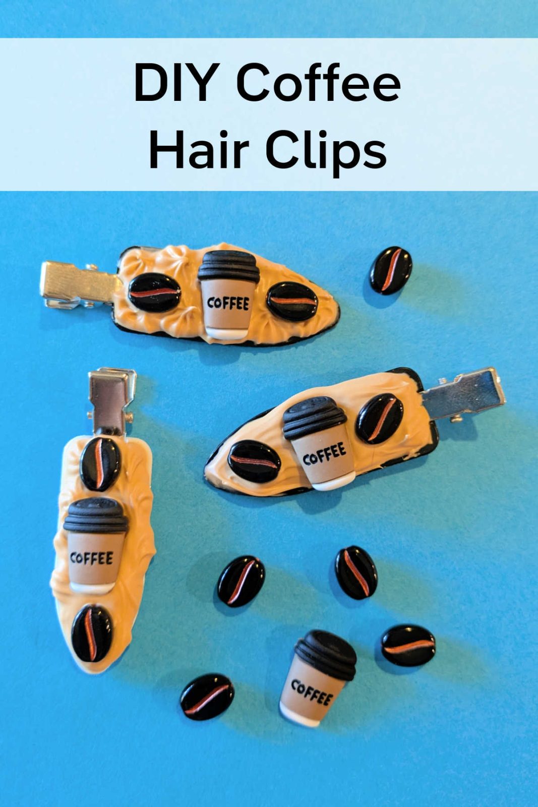 Brew up some creativity with this Coffee Hair Clips Craft! Perfect for coffee lovers and crafters alike, this easy DIY project uses whipped cream glue, coffee beans, and other coffee-themed embellishments to create unique and stylish hair clips. This is great teacher gift or personal accessory!