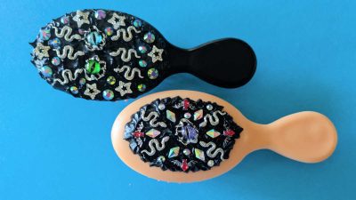 easy diy cream glue gothic hair brush craft