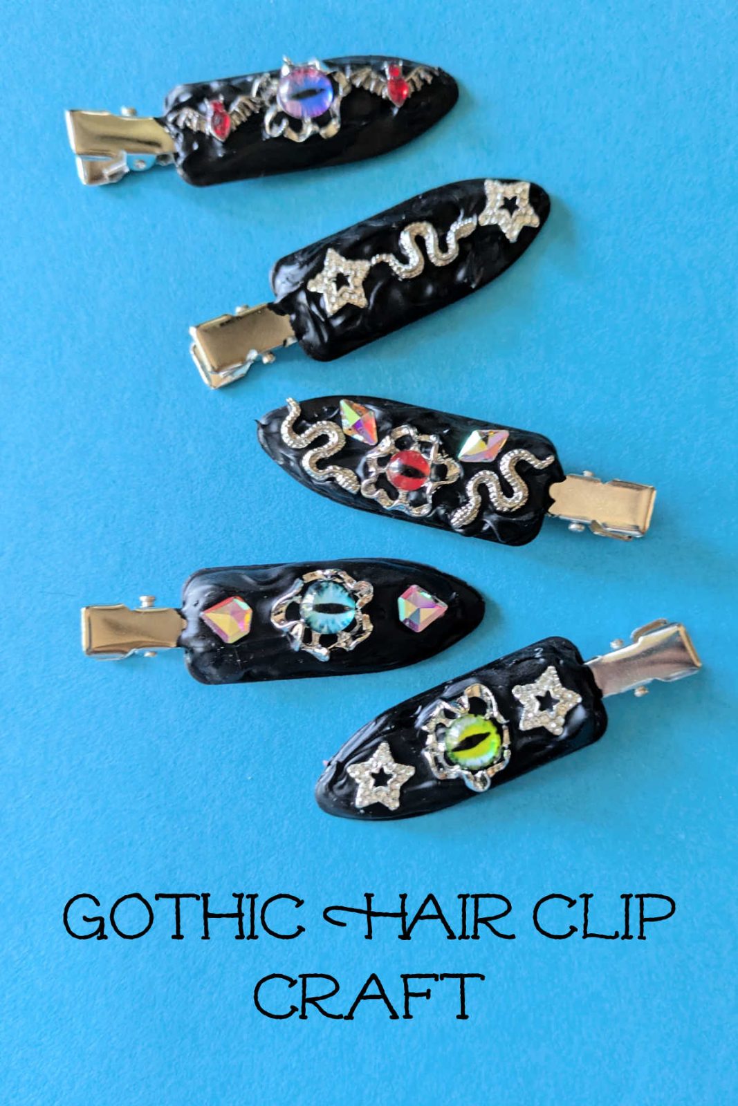 Embrace your inner goth with these DIY Gothic Hair Clips! This easy and fun craft uses black whipped cream glue and edgy embellishments to create unique and stylish hair accessories. This project is great for teens and adults who love a dark and edgy aesthetic.