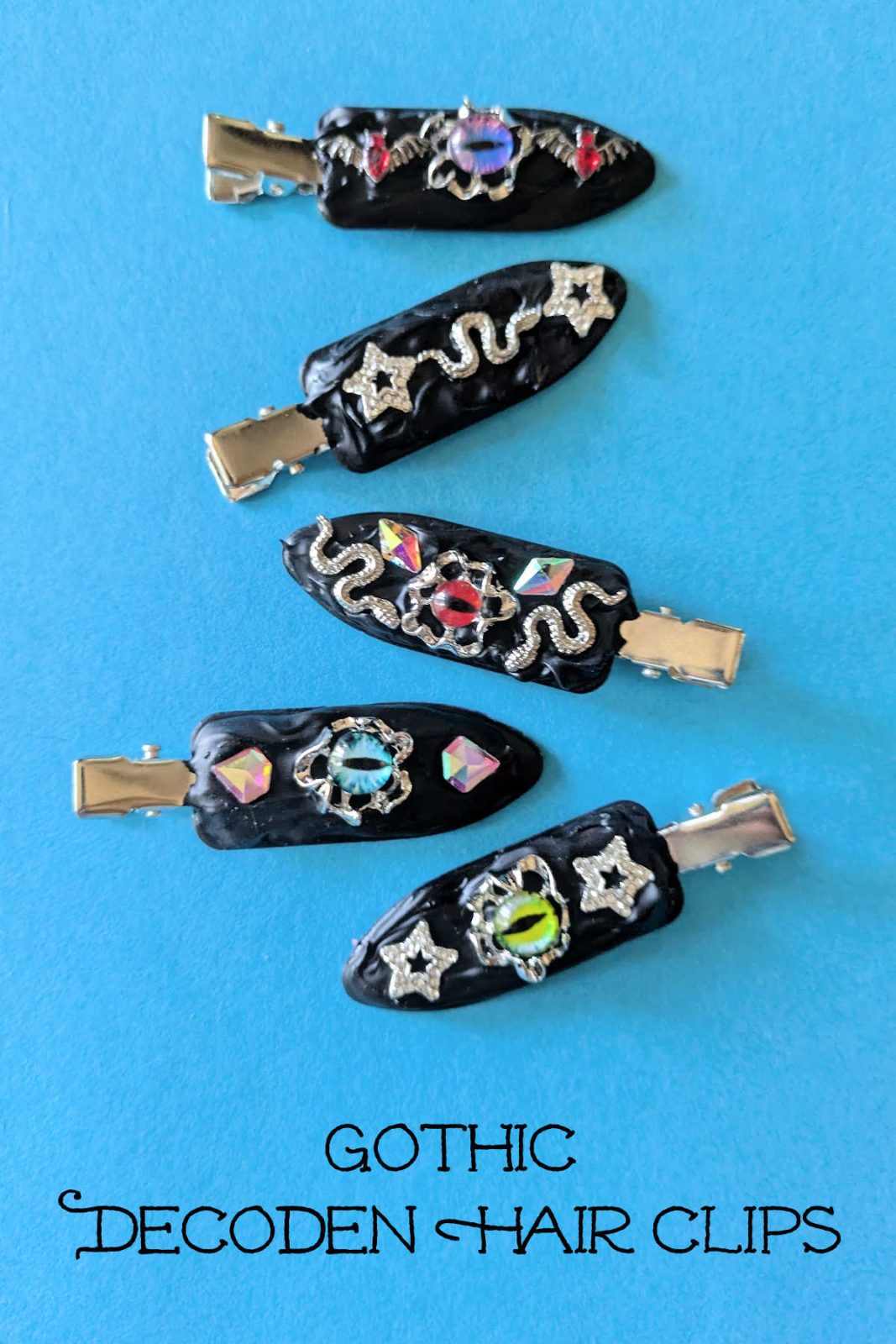 Embrace your inner goth with these DIY Gothic Hair Clips! This easy and fun craft uses black whipped cream glue and edgy embellishments to create unique and stylish hair accessories. This project is great for teens and adults who love a dark and edgy aesthetic.