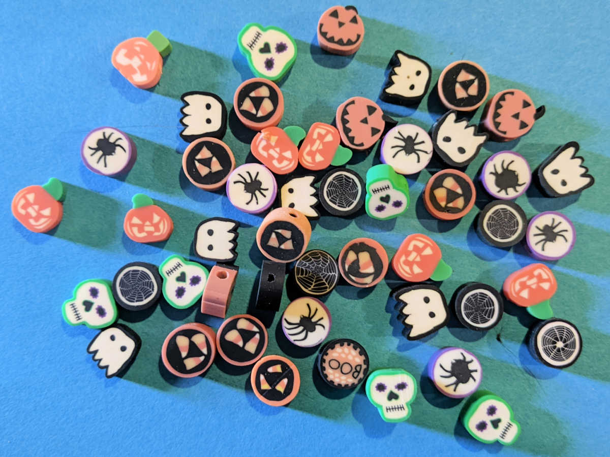 halloween shaped polymer beads