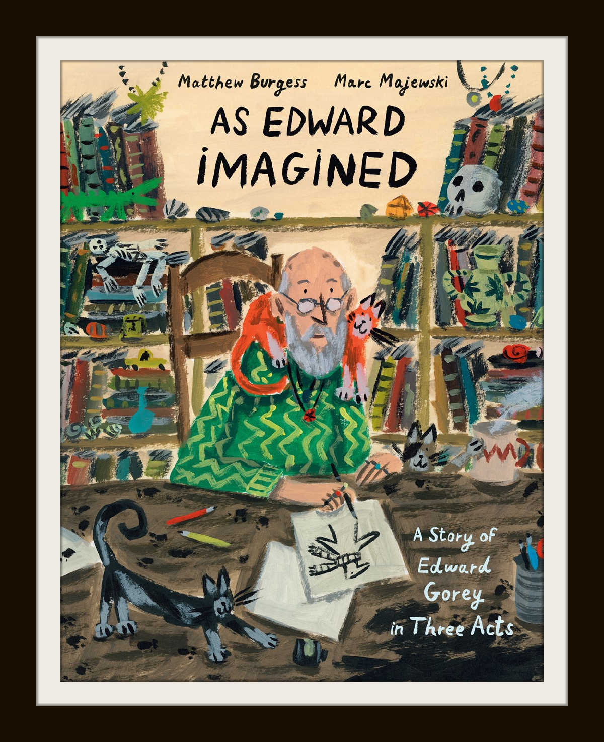 Discover the spooky world of Edward Gorey, the eccentric artist behind iconic creepy children's books, in As Edward Imagined. This beautifully illustrated biography is perfect for kids who love Lemony Snicket and Tim Burton.