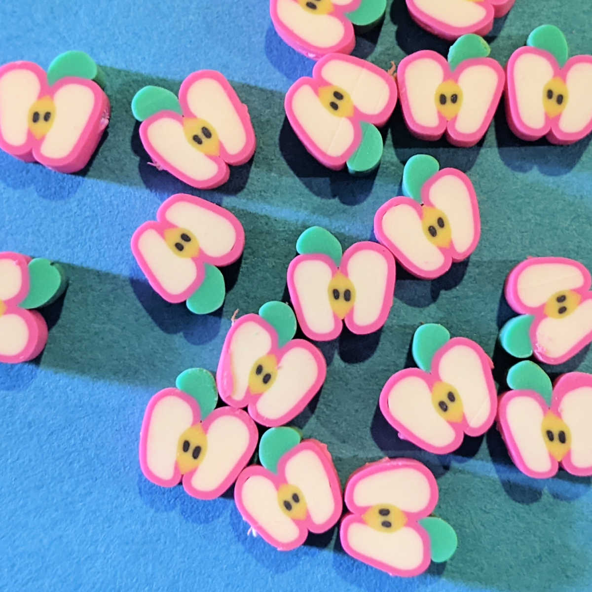 polymer clay apple beads