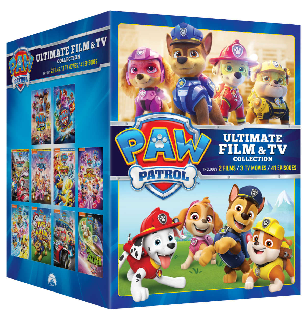 Discover the action-packed PAW Patrol ultimate collection featuring movies and TV specials, the perfect PAW Patrol gift for kids of all ages. Join Ryder and the pups on thrilling adventures!