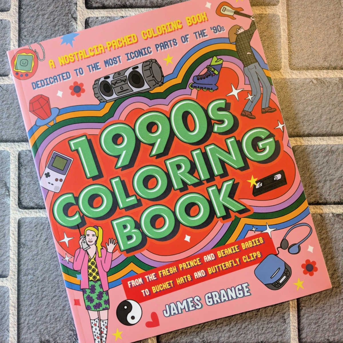 Relive the freshest decade ever with the totally rad 1990s Coloring Book! Color through 64 pages of 90s nostalgia, featuring iconic characters and pop culture moments. 