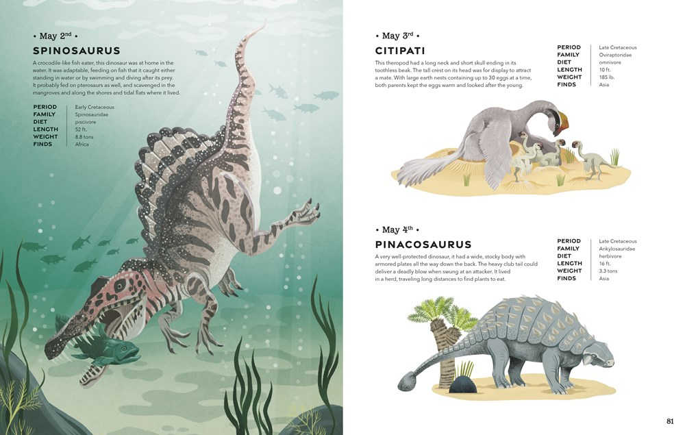 DINOSAUR A DAY interior pages