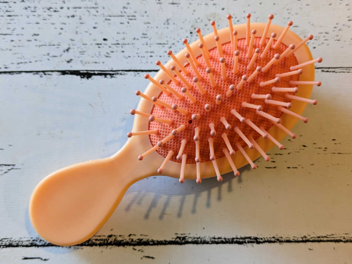 orange hair brush