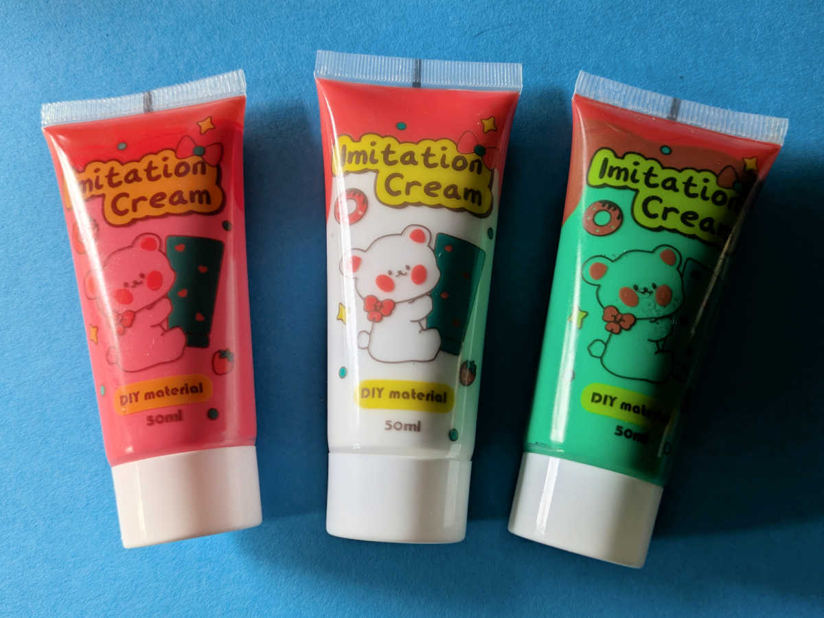 red white and green cream glue