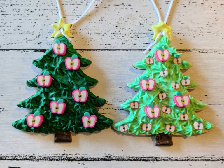 DIY Apple Christmas Ornament: A Whipped Cream Glue Craft - Mama Likes This