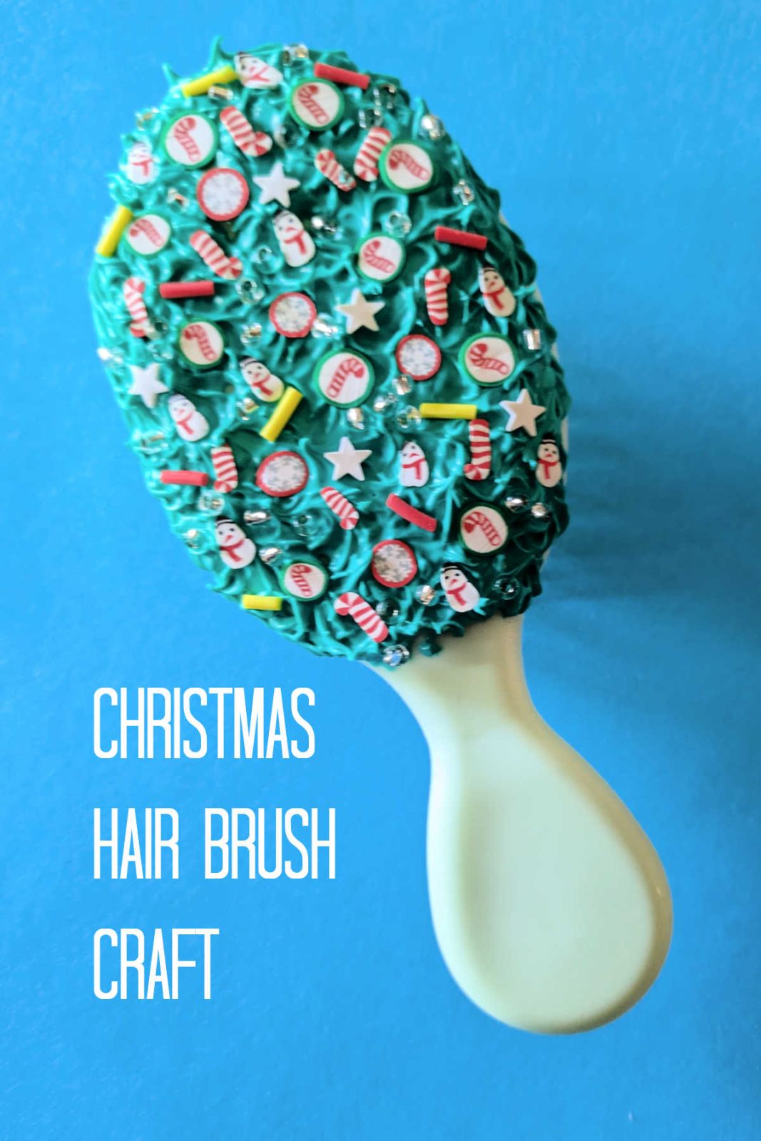 Add a touch of holiday cheer to your hair routine with this DIY Christmas Hair Brush! This easy and fun craft uses whipped cream glue, festive decorations, and your creativity to create a unique and stylish hair brush.