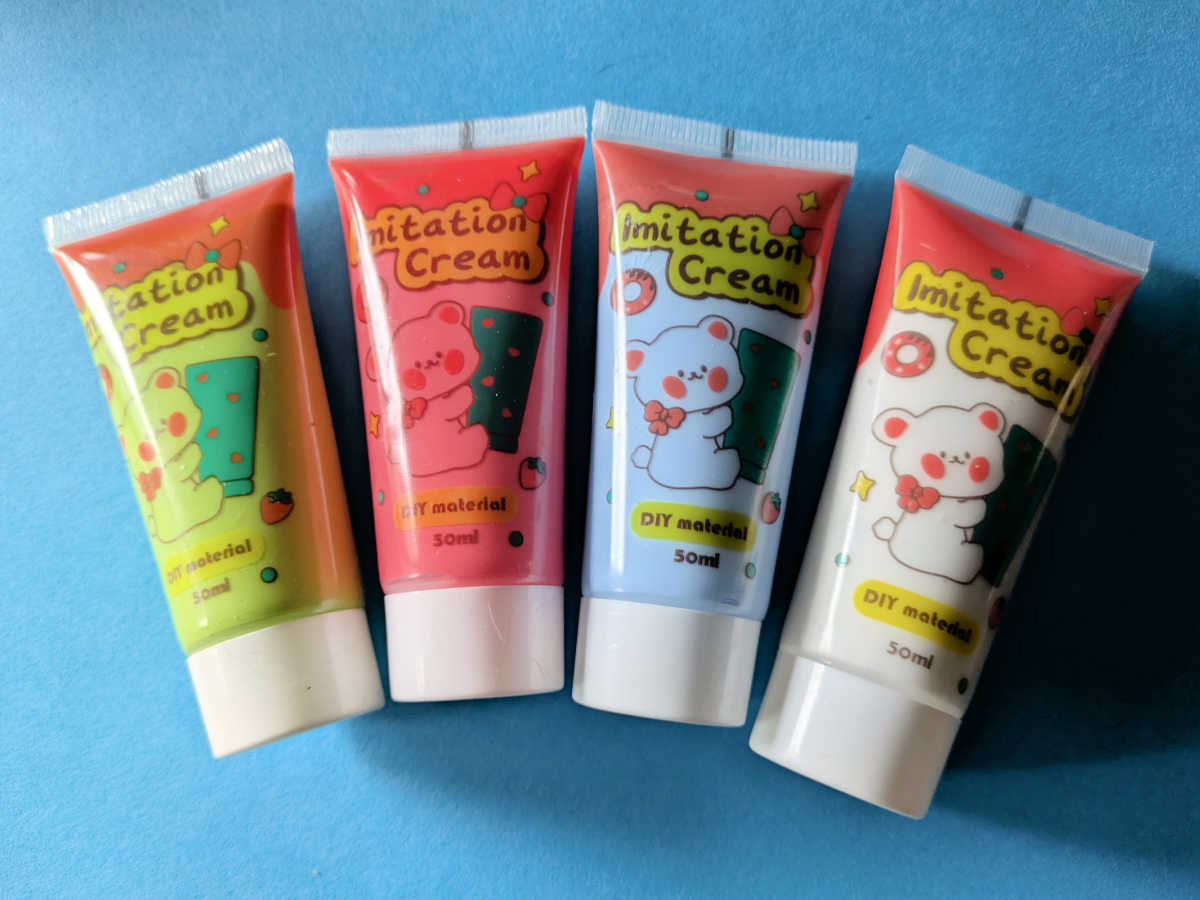 colorful cream glue