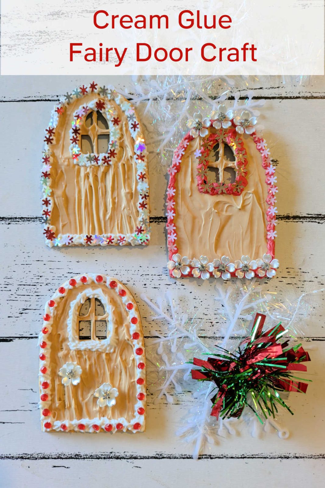 Add a touch of magic to your holiday decor with this Christmas Fairy Door Craft! This easy and fun DIY project uses whipped cream glue and your creativity to create a unique and enchanting door for fairies to join your holiday celebrations. 