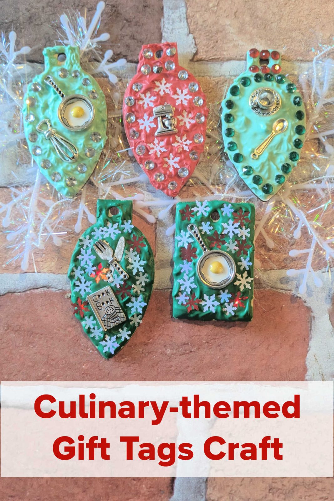 Add a touch of culinary flair to your holiday gifts with these DIY gift tags for foodies! This easy and fun craft uses whipped cream glue, kitchen-themed embellishments, and your imagination to create unique and stylish tags. 