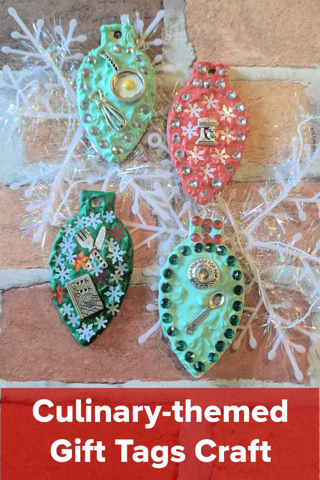 Add a touch of culinary flair to your holiday gifts with these DIY gift tags for foodies! This easy and fun craft uses whipped cream glue, kitchen-themed embellishments, and your imagination to create unique and stylish tags. 