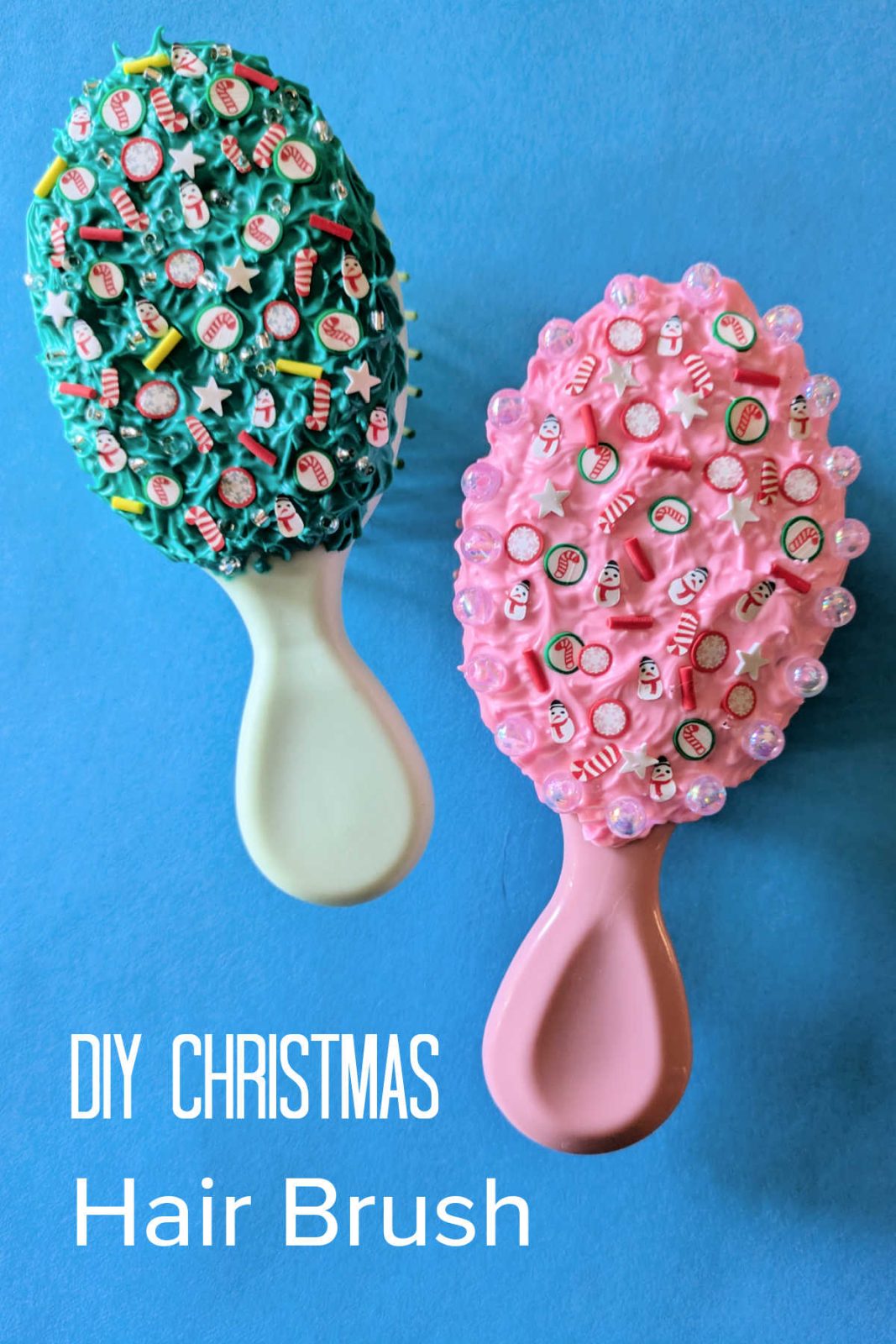 Add a touch of holiday cheer to your hair routine with this DIY Christmas Hair Brush! This easy and fun craft uses whipped cream glue, festive decorations, and your creativity to create a unique and stylish hair brush.