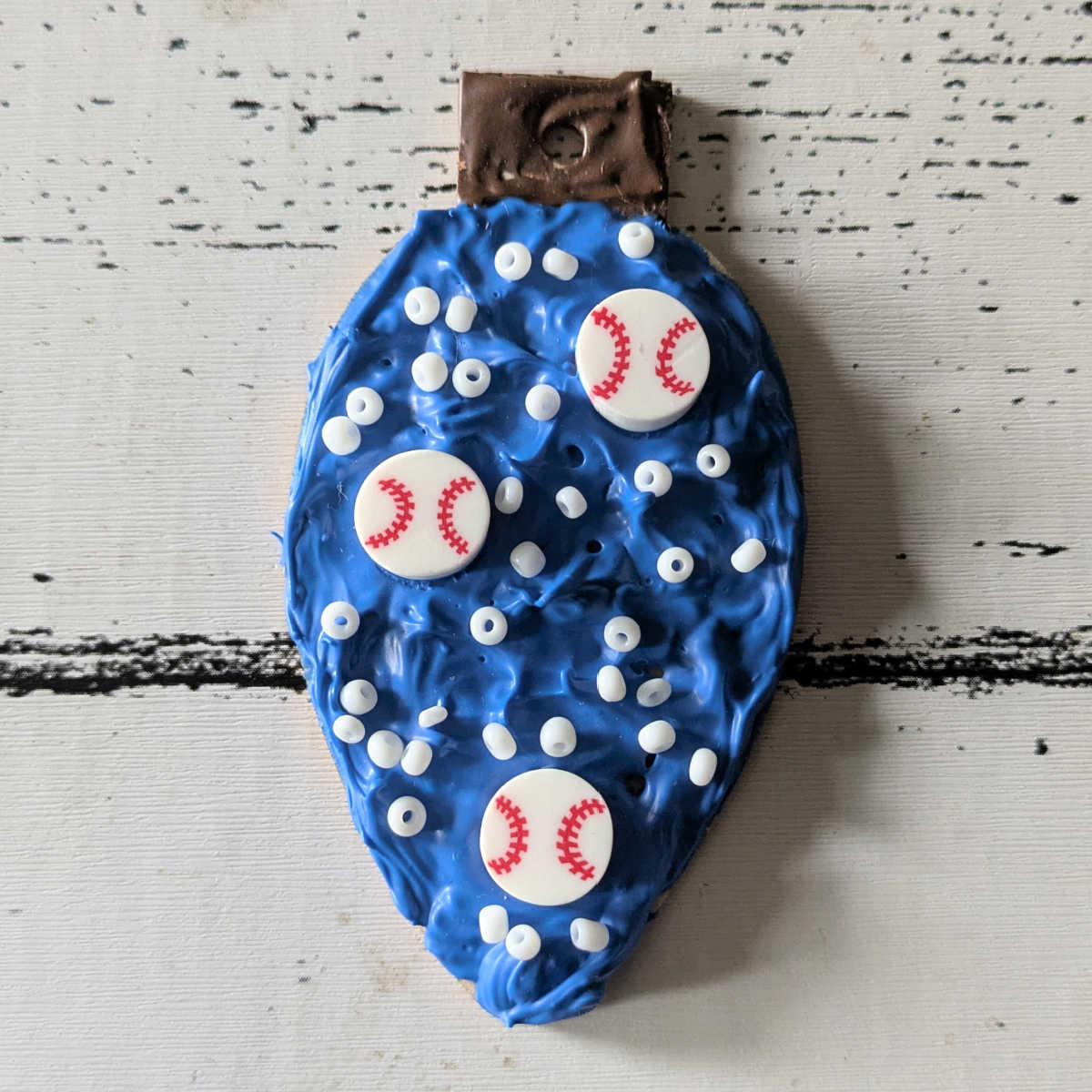 diy dodger baseball ornament