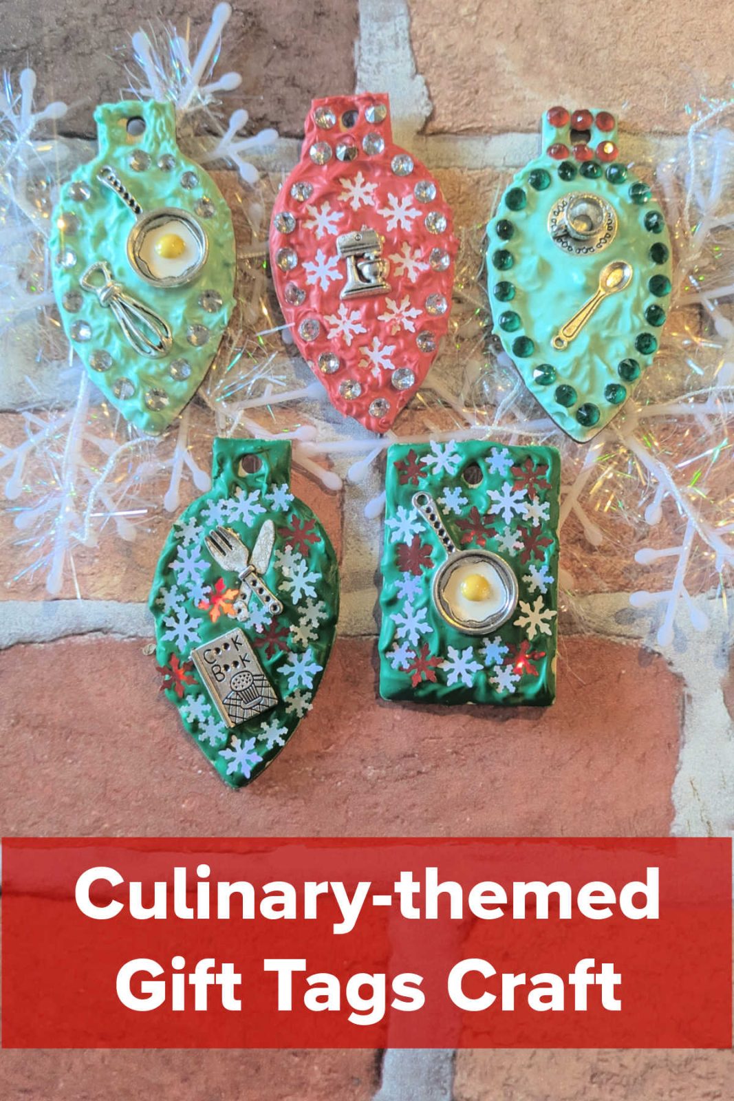 Add a touch of culinary flair to your holiday gifts with these DIY gift tags for foodies! This easy and fun craft uses whipped cream glue, kitchen-themed embellishments, and your imagination to create unique and stylish tags. 