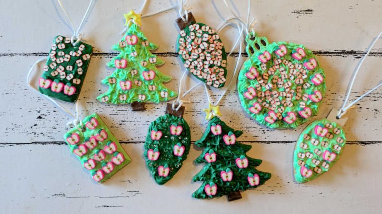 DIY Apple Christmas Ornament: A Whipped Cream Glue Craft - Mama Likes This