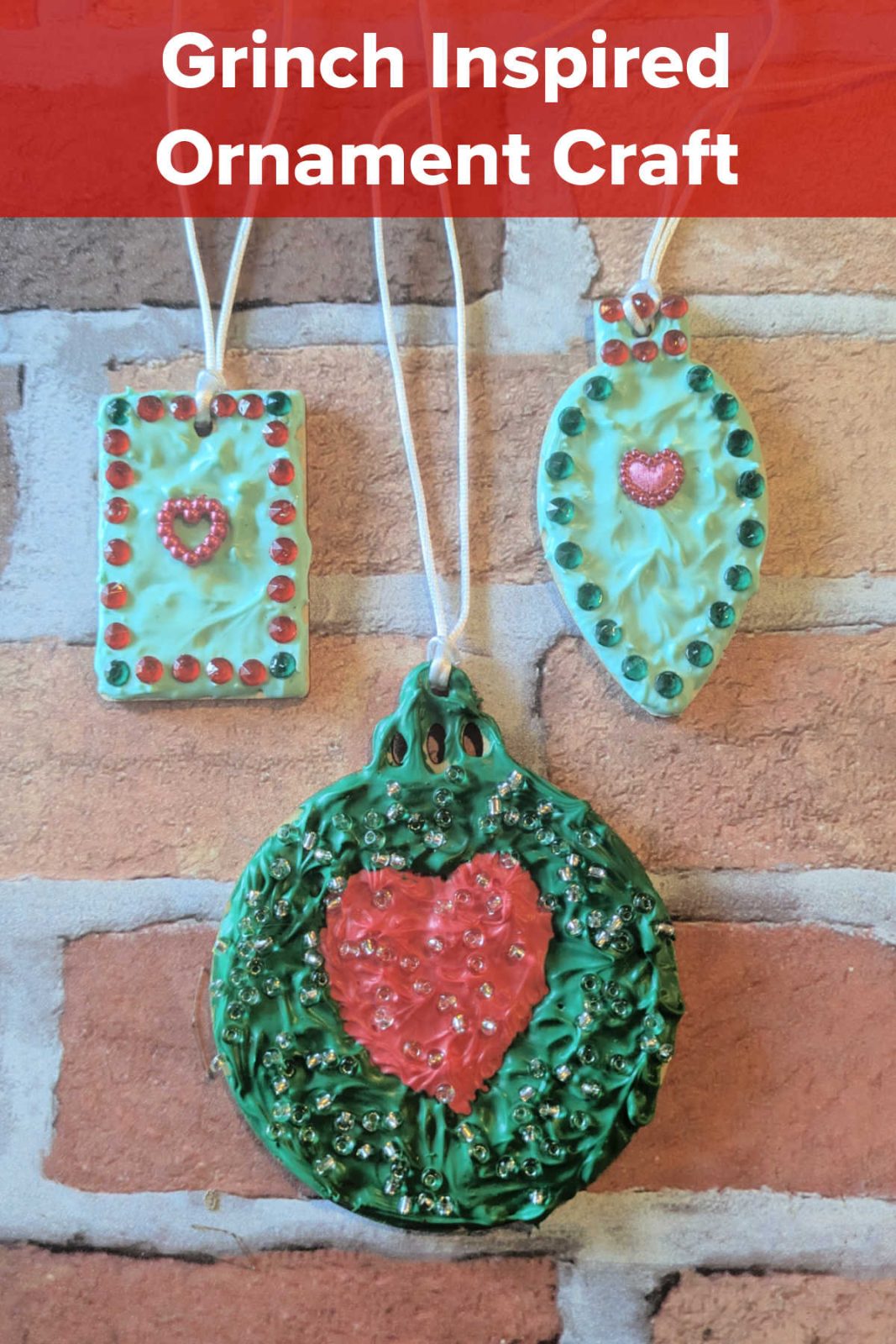 Spread some holiday cheer  and love with this Grinch ornament craft inspired by the book and movies! This easy and fun cream glue DIY project uses your creativity to create a unique and heartwarming ornament.