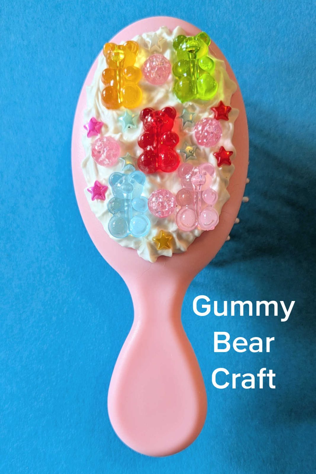 Add some sweetness to your hair routine with this DIY Gummy Bear Hair Brush! This easy and fun craft uses whipped cream glue, gummy bear-themed embellishments, and your creative vision to create a unique and adorable hair brush. This is a fun DIY for kids and adults who love all things sweet.