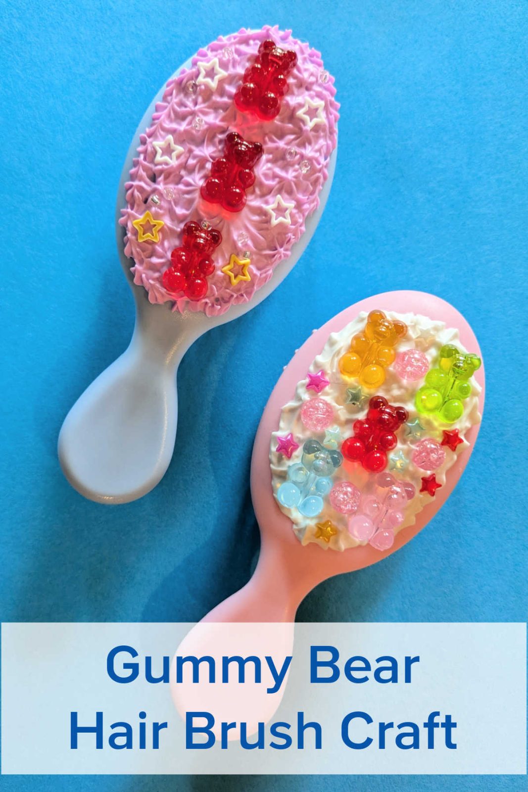 Add some sweetness to your hair routine with this DIY Gummy Bear Hair Brush! This easy and fun craft uses whipped cream glue, gummy bear-themed embellishments, and your creative vision to create a unique and adorable hair brush. This is a fun DIY for kids and adults who love all things sweet.