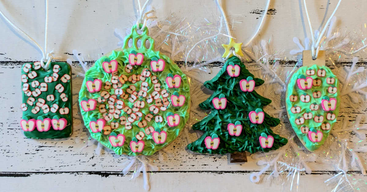 handcrafted apple christmas ornaments