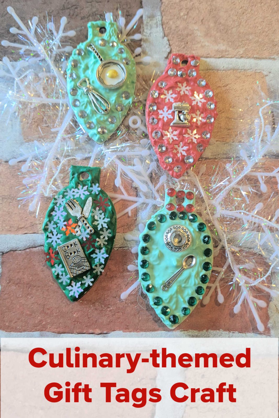 Add a touch of culinary flair to your holiday gifts with these DIY gift tags for foodies! This easy and fun craft uses whipped cream glue, kitchen-themed embellishments, and your imagination to create unique and stylish tags. 