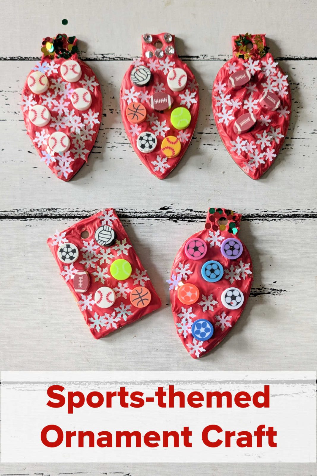 Show your team spirit with this Christmas with a Fan favorite sports-themed ornament! This easy and fun DIY project uses whipped cream glue, sports ball embellishments, and your creativity to create a unique and personalized ornament. Perfect for fans and athletes. 