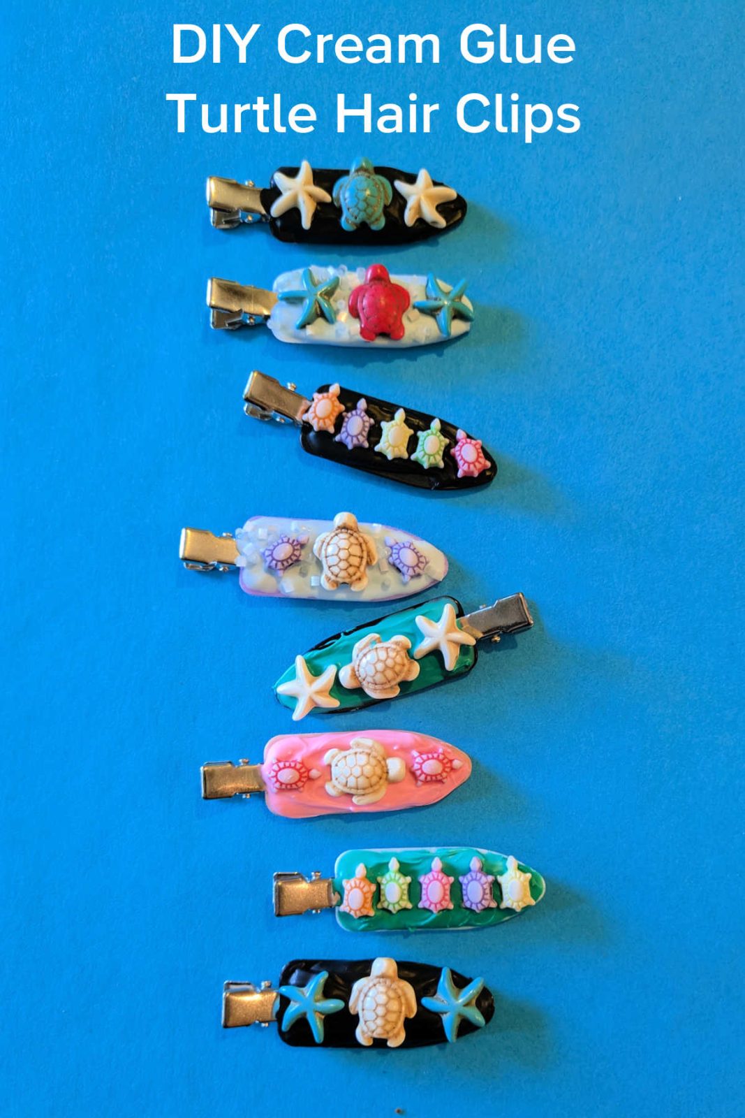 Dive into style with these DIY Sea Turtle Hair Clips! This easy and adorable craft uses whipped cream glue and charming sea turtle embellishments to create unique and playful hair accessories. These clips are fun for kids and adults who love the ocean.