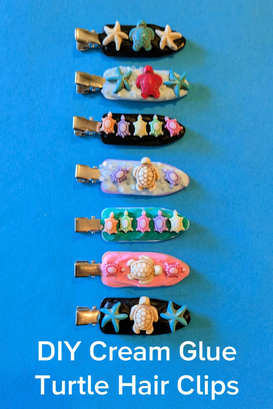 Dive into style with these DIY Sea Turtle Hair Clips! This easy and adorable craft uses whipped cream glue and charming sea turtle embellishments to create unique and playful hair accessories. These clips are fun for kids and adults who love the ocean.