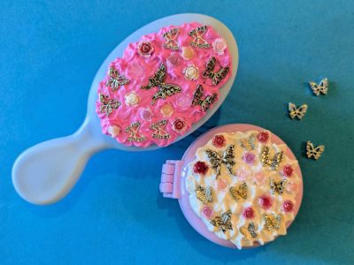 diy decoden butterfly hair brush craft