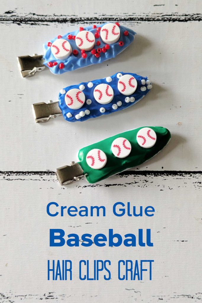 Home Run DIY: Baseball Hair Clips Craft - Mama Likes This