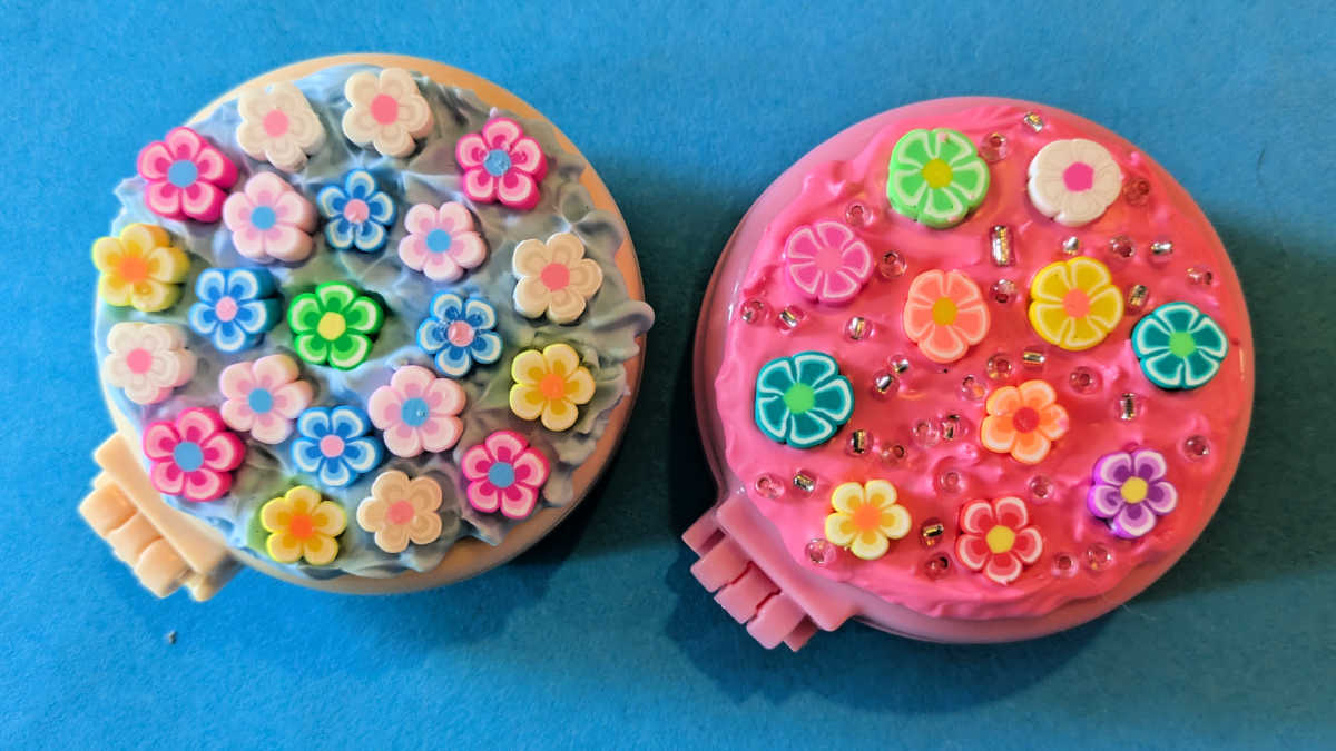 flower power decoden hair brush craft