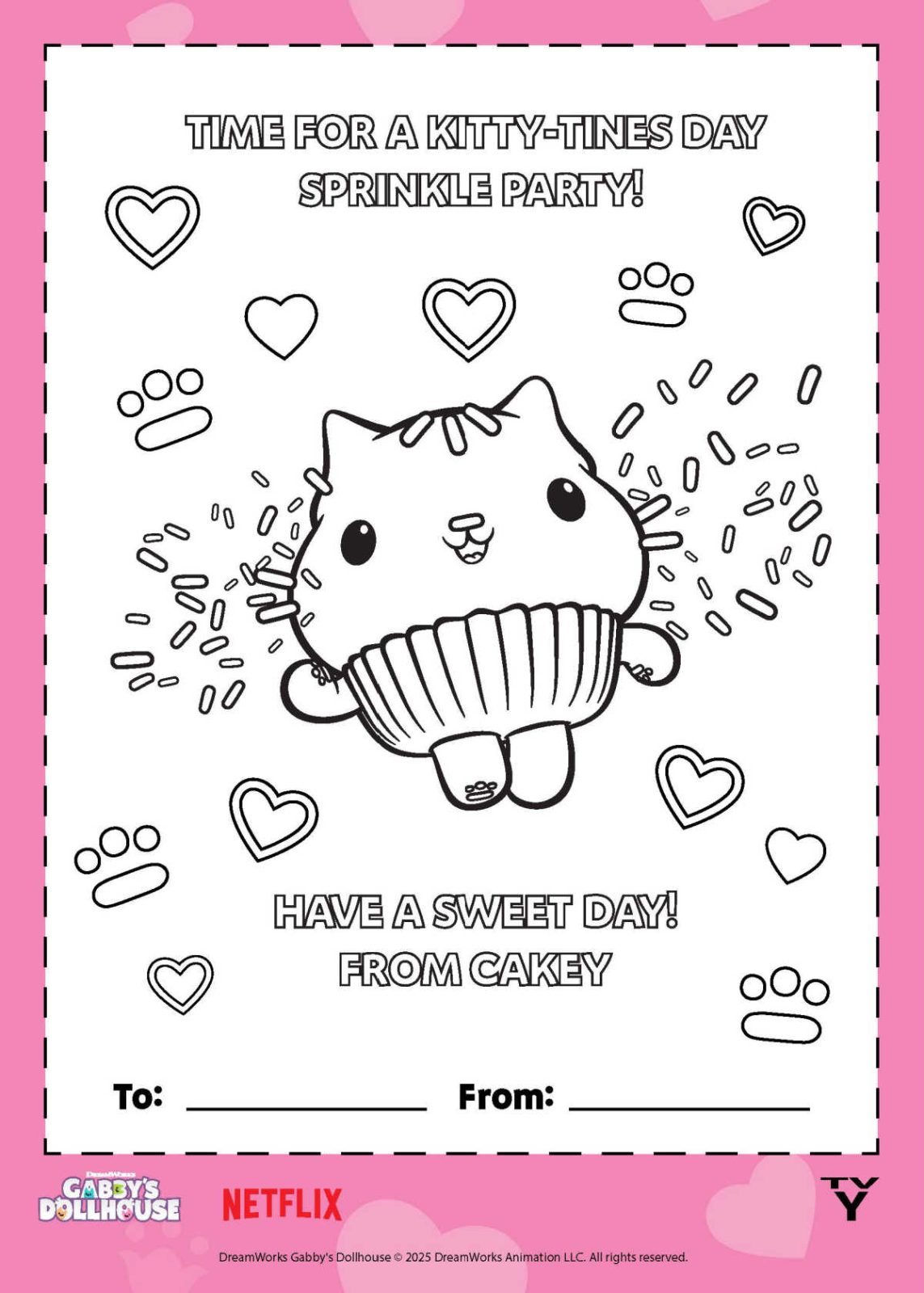 kitty cupcake valentine