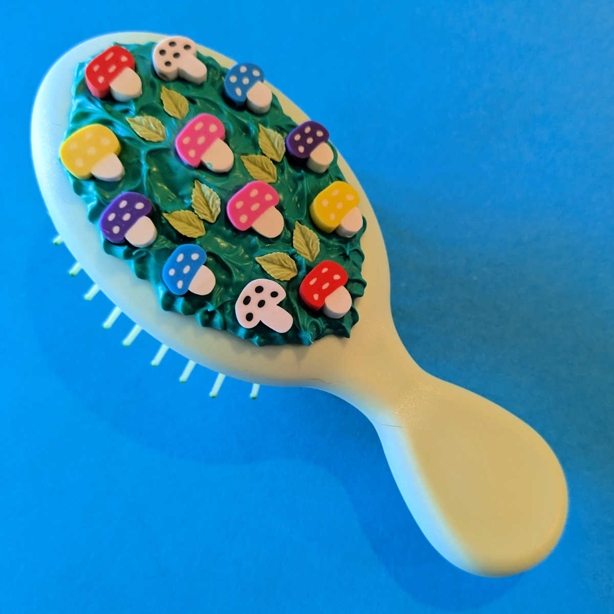 magical mushroom hair brush craft