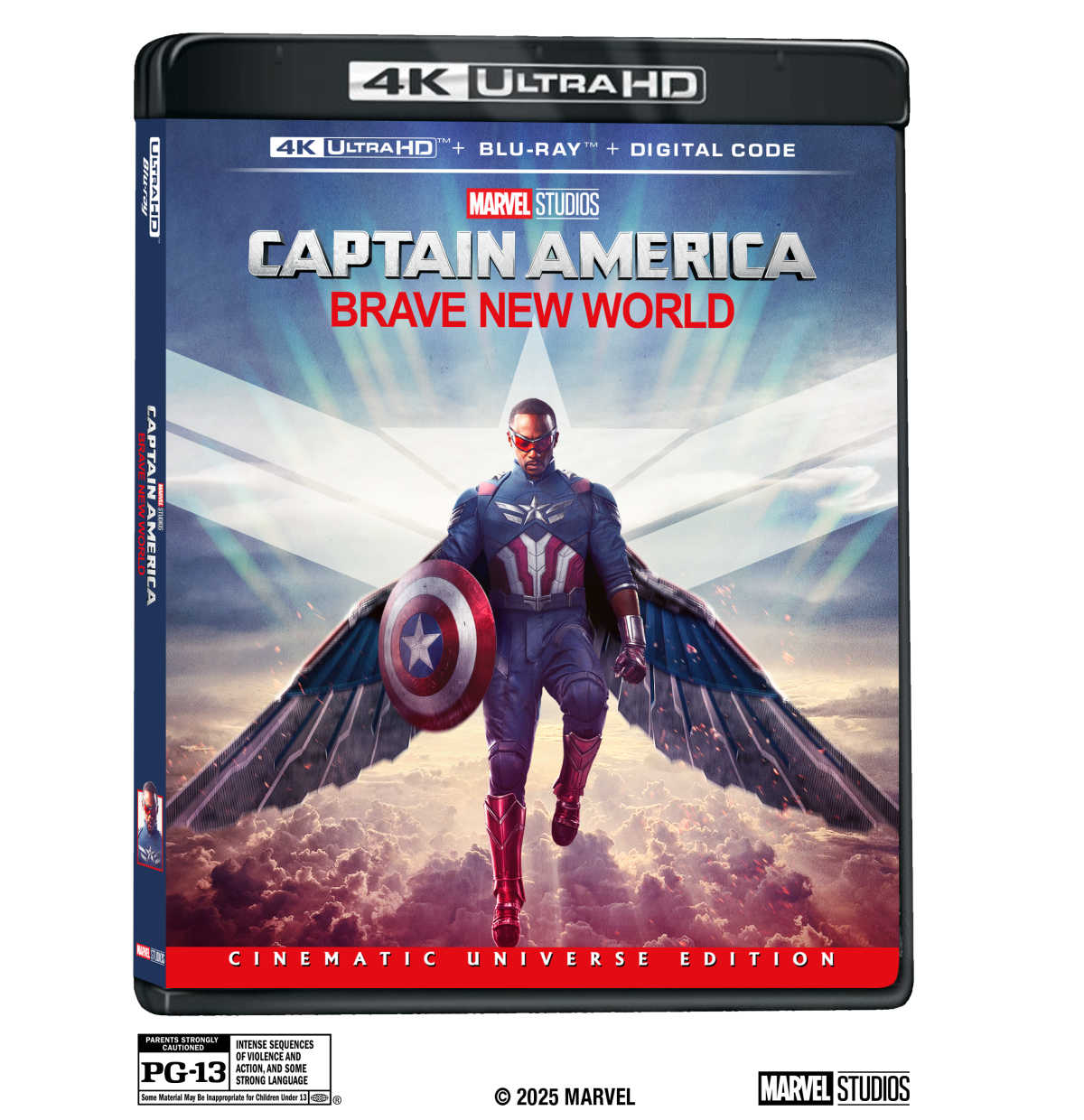 Anthony Mackie shines as Captain America in Brave New World, also starring Harrison Ford! The film is available on digital now and on 4K Ultra HD and Blu-ray in May.