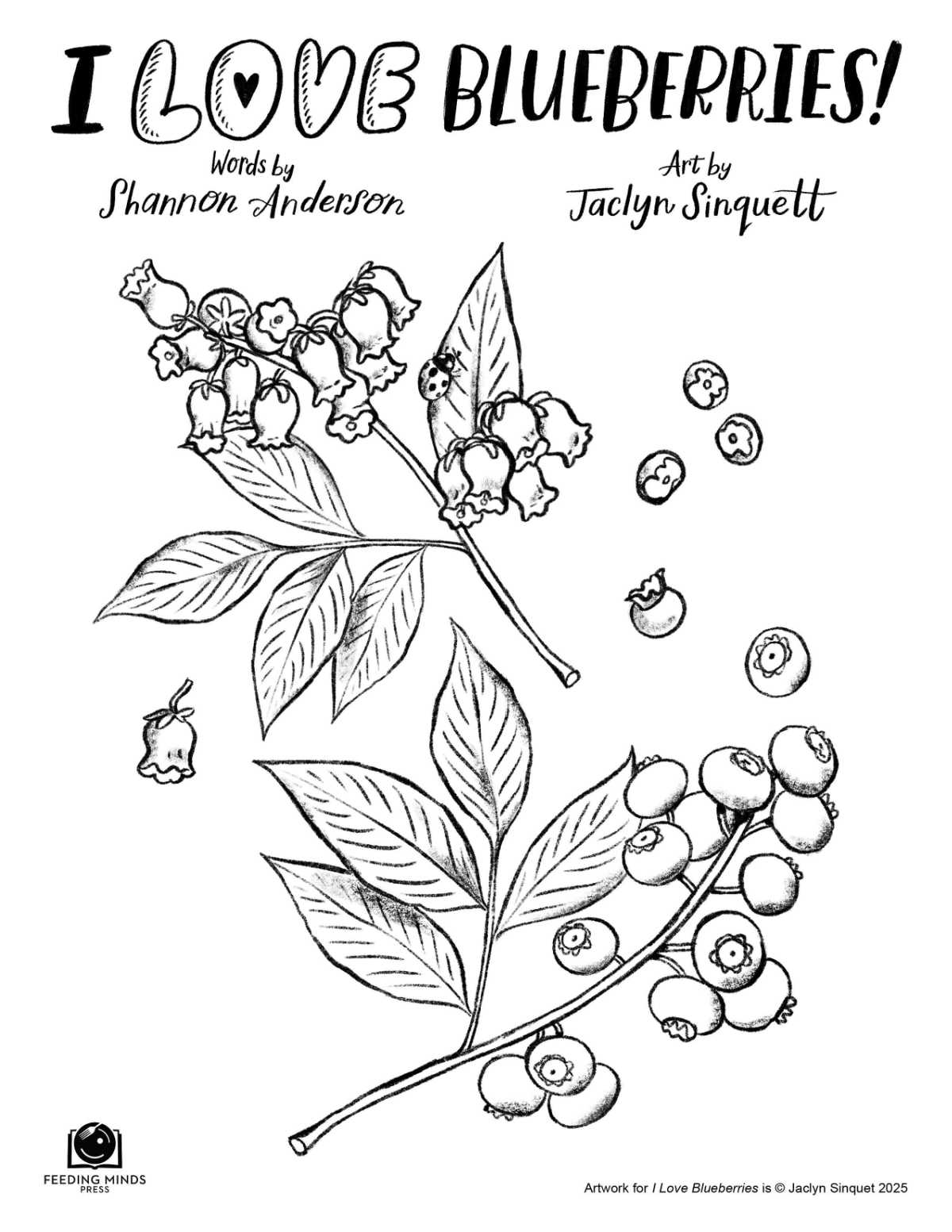 blueberry coloring page