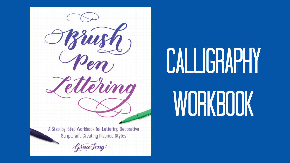 calligraphy brush pen lettering book