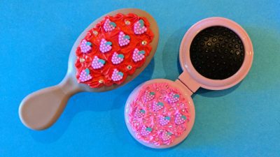 cream glue diy grapes hair brush craft