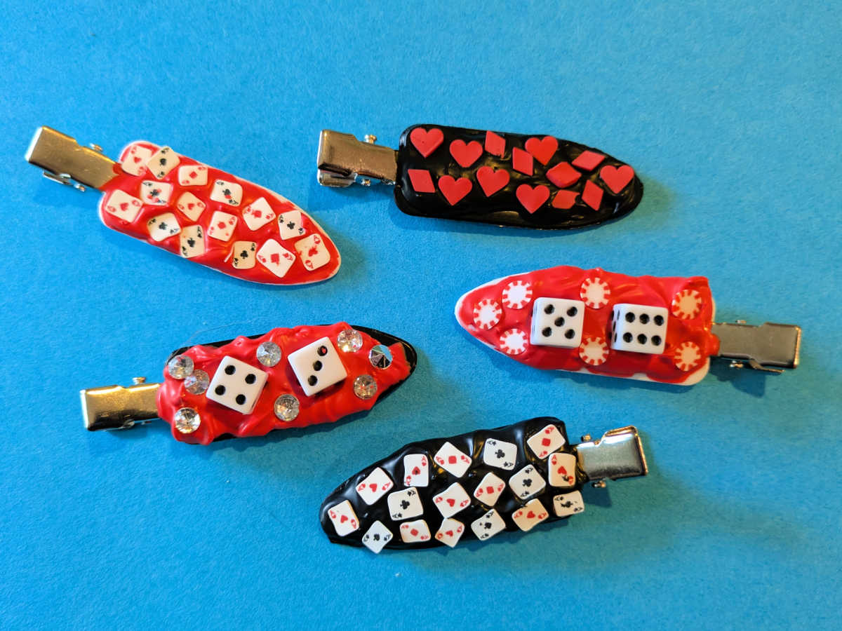 decoden casino hair clip craft