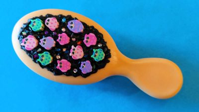 decoden cream glue owl hair brush craft