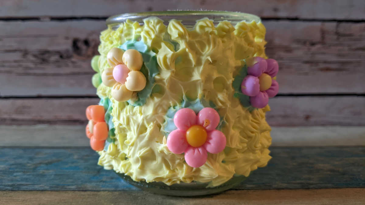 diy upcycled cream glue oui yogurt jar craft