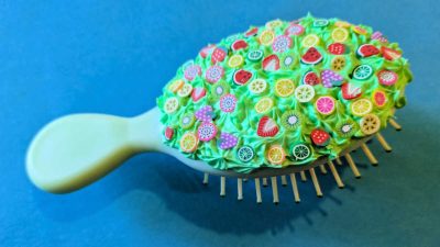 easy fruit hair brush craft