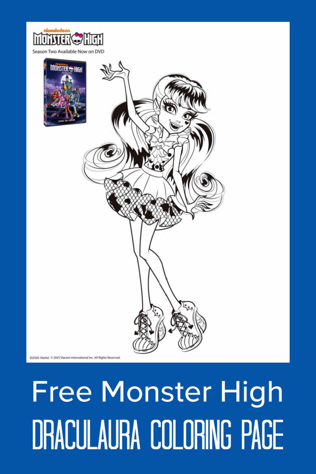 Monster High fans will adore this free Draculaura coloring page. Download it instantly and start coloring this stylish vampire!