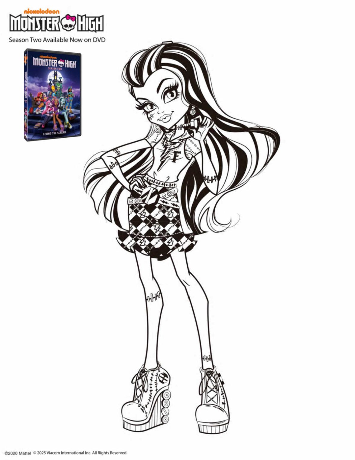 Free Printable Frankie Stein Coloring Page - Mama Likes This