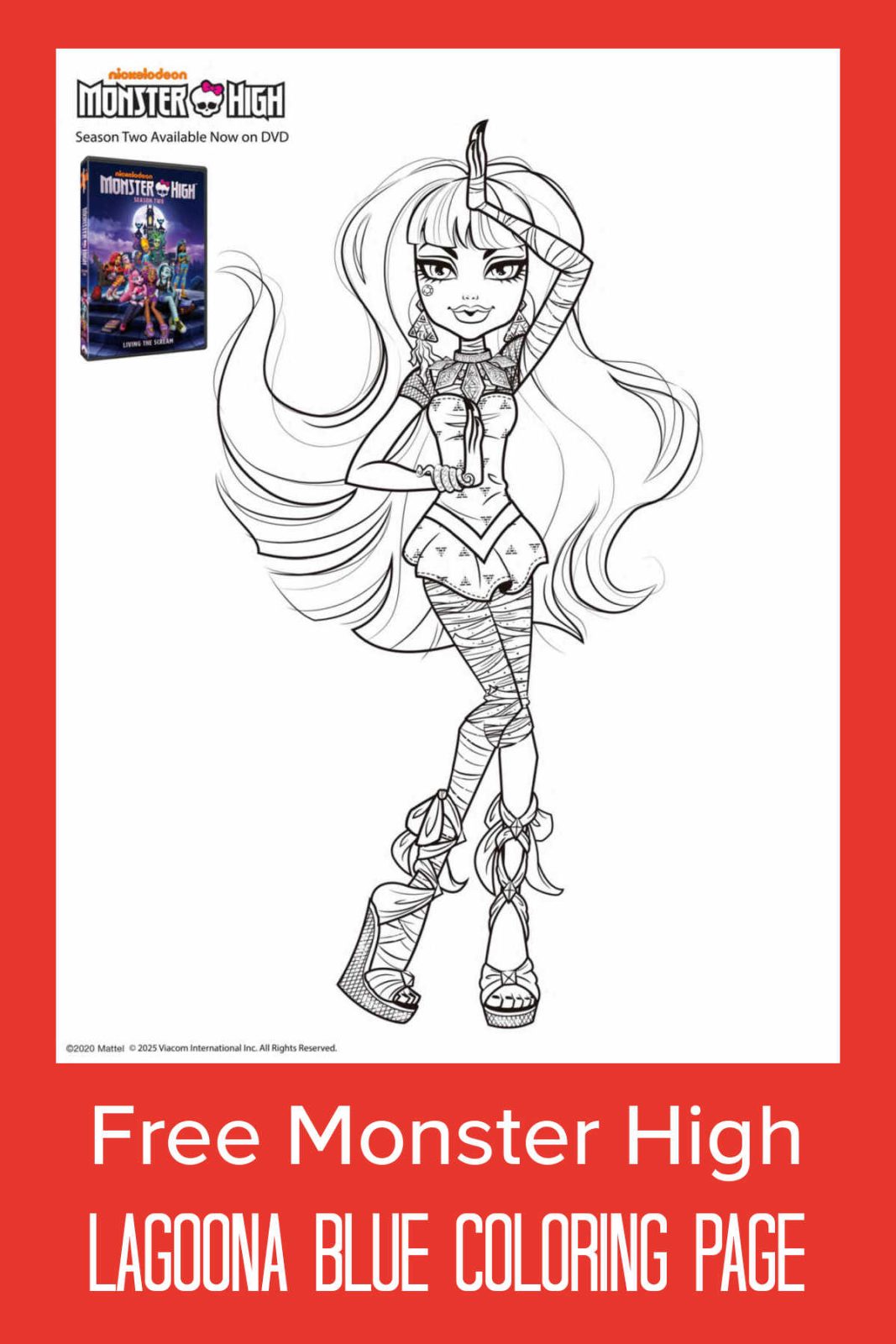 Get your free Lagoona Blue coloring page and learn some wave-making facts about this iconic Monster High character.