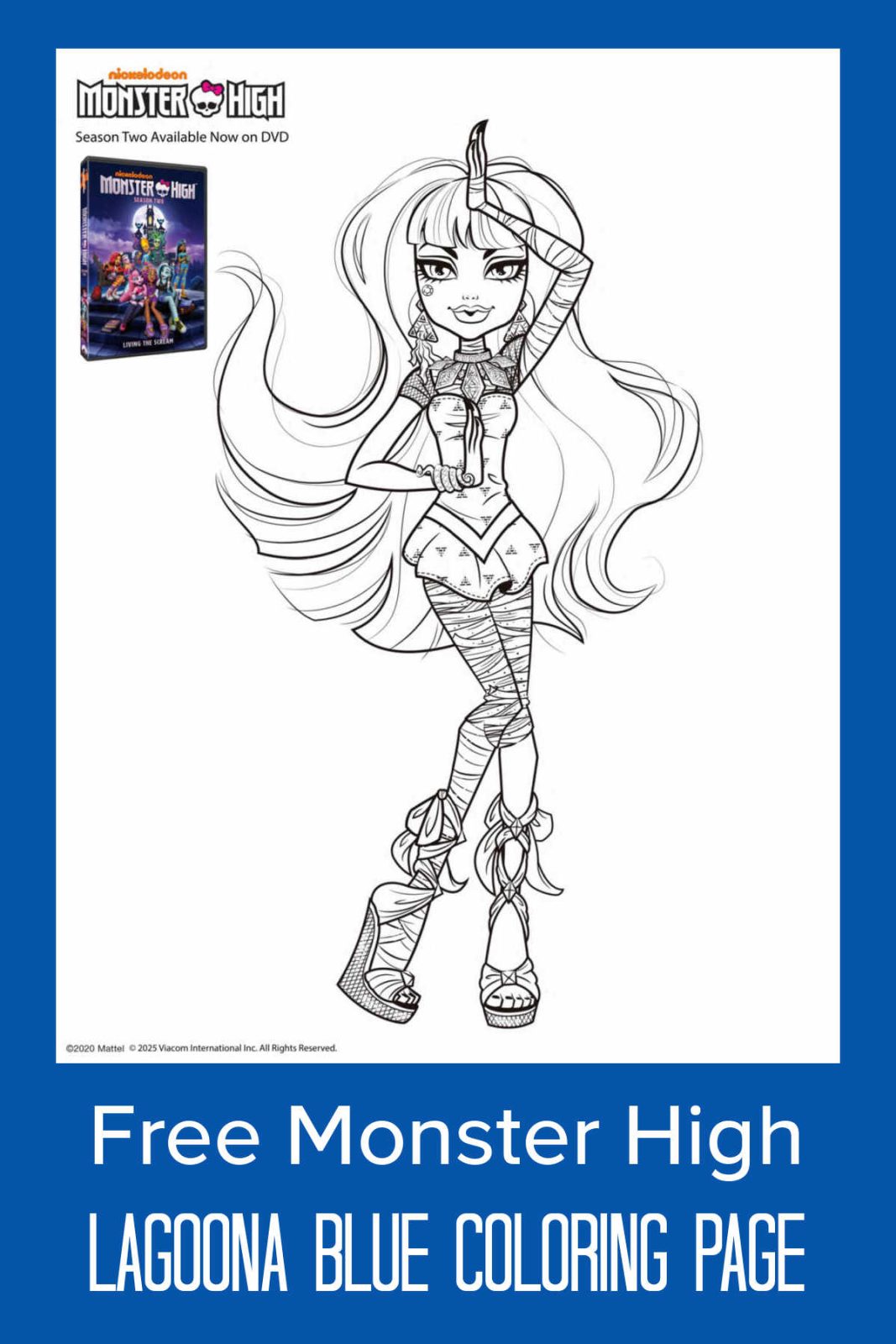 Get your free Lagoona Blue coloring page and learn some wave-making facts about this iconic Monster High character.