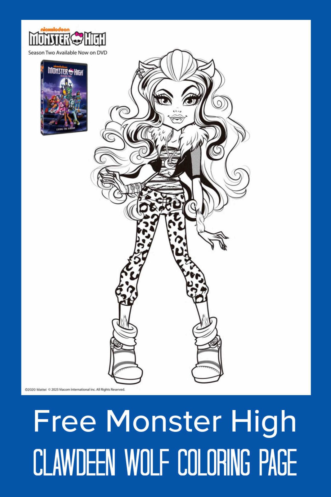 Get your free Clawdeen Wolf coloring page and learn some paw-some facts about this iconic Monster High character.
