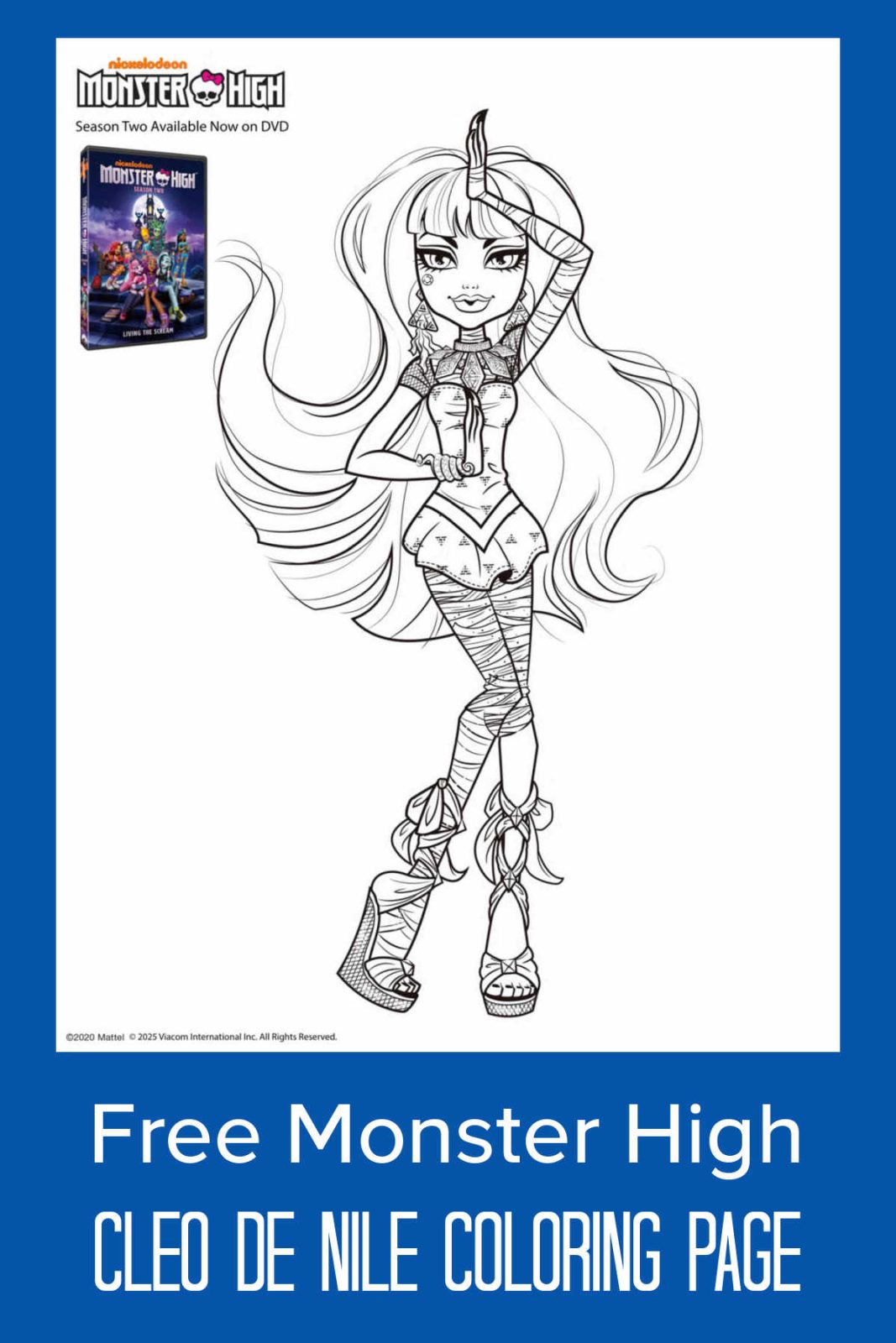 Enjoy a royally fun Monster High activity when you grab this free Cleo de Nile coloring page and discover fascinating facts about Cleo.